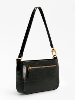 Alternative view of Guess Laukku Katey Croc Mini Top Zip Shldr Black